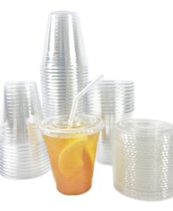 plastic cups ice coffee