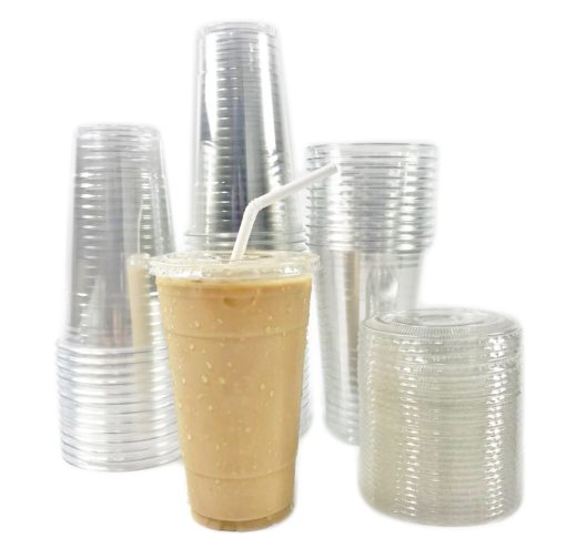 20oz ice coffee cups, plastic cups with lids